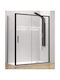 Karag Efe 400 NP-10 Καμπίνα Ντουζιέρας με Συρόμενη Πόρτα 100x90x190cm Clear Glass Nero