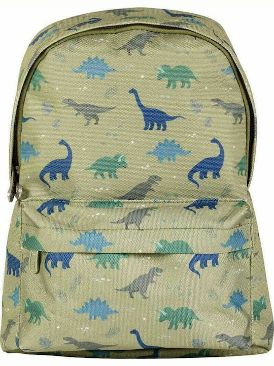 A Little Lovely Company Dinosaurs School Bag Backpack Kindergarten in Green color