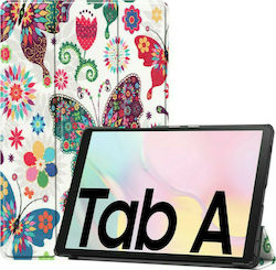 3 Fold Case pentru Samsung Galaxy Tab A7 10.4'' T500/T505 cu posibilitate de stand - Fluturi și flori OEM