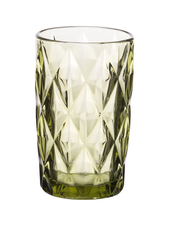 Cryspo Trio Kare Glass Water made of Glass in Green Color 330ml 52.703.50 1pcs