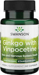 Swanson Ginkgo with Vinpocetine Standardized Ginkgo Biloba 60 capace