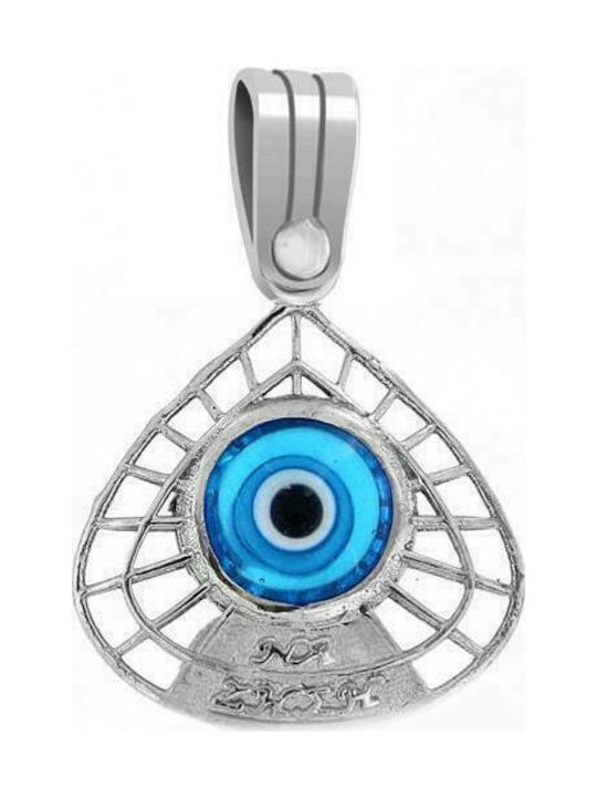 14K White gold pendant with teardrop eye KR11200009