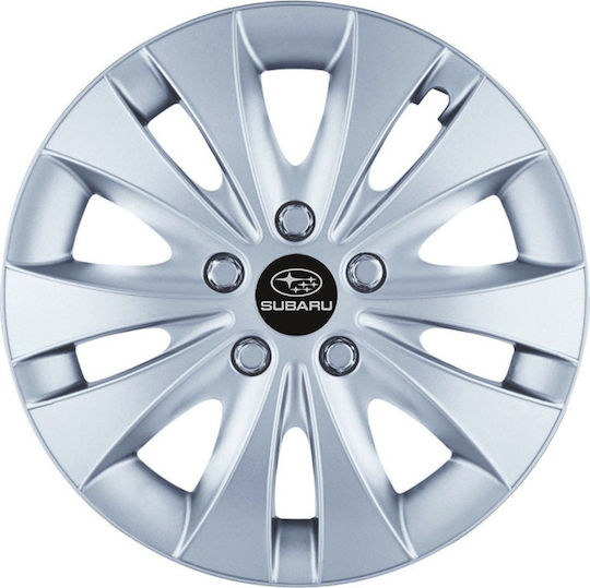 Jestic Set Capace De Roți Auto Storm X Compatibilitate Subaru 4 Bucăți 16 Argintii