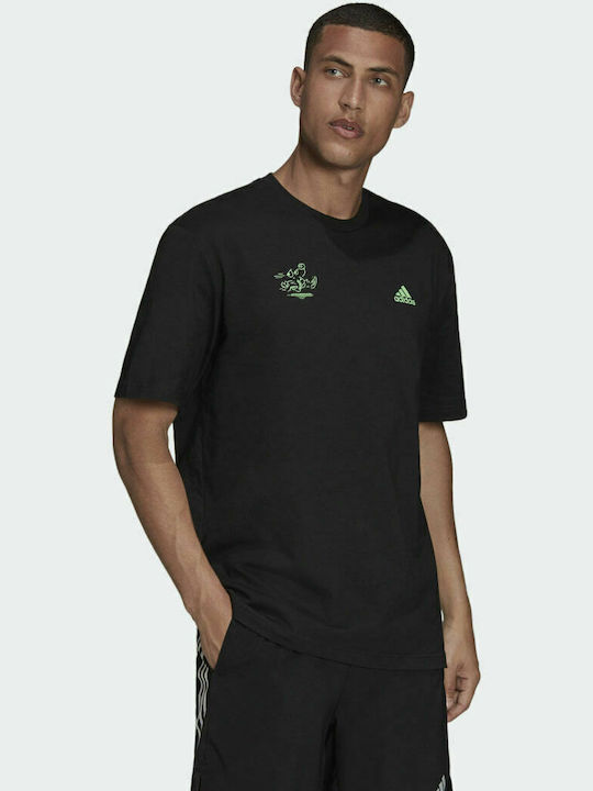 Adidas Signature Ανδρικό T-shirt Μαύρο με Λογότυπο GV1348 | Skroutz.gr