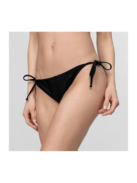 4F Bikini Slip Cu Dantelă Negru