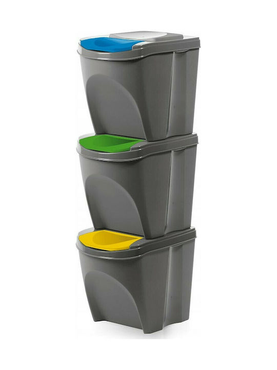 Prosperplast Sortibox Κάδος Ανακύκλωσης Πλαστικός Γκρι 25lt