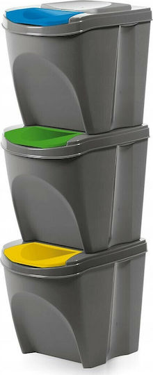 Prosperplast Sortibox Coș de Reciclare Plastic Gri 25lt 1buc