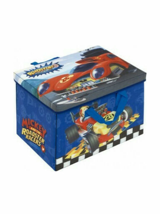 Arditex Children's Folding Storage Box made of Fabric Mickey Roadster Racers Blue 1pcs