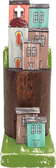 Kapadakis Wood Art Dekoratives Startseite auf Felsen aus Hölzernes 7x9x22cm 1Stück