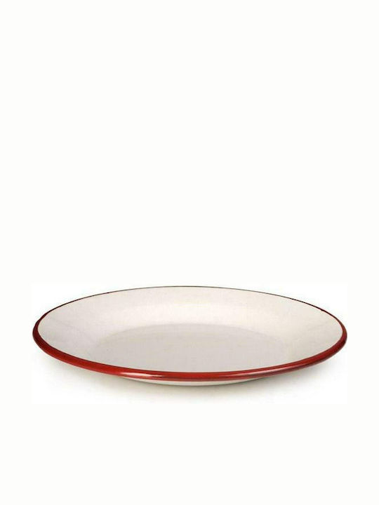 Ibili Bordeaux Plate Soup Emaye White with Diameter 26cm