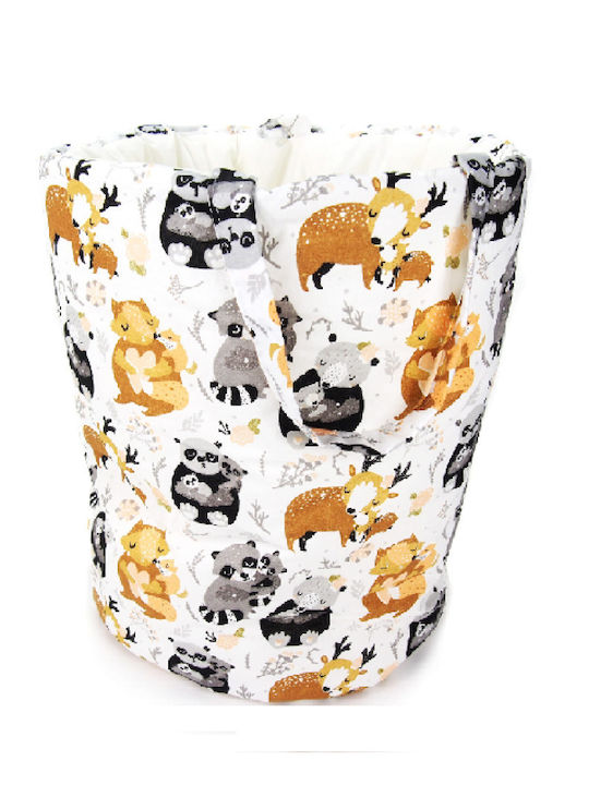 BabyCute Children's Storage Basket made of Fabric Raccoon White 40cm 1pcs