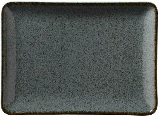 Max Home Mood Platou de Servire Dreptunghiular din Porțelan Gri 27x20buc 1buc
