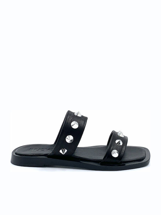 Sandale Casual Damă Din Piele Negru