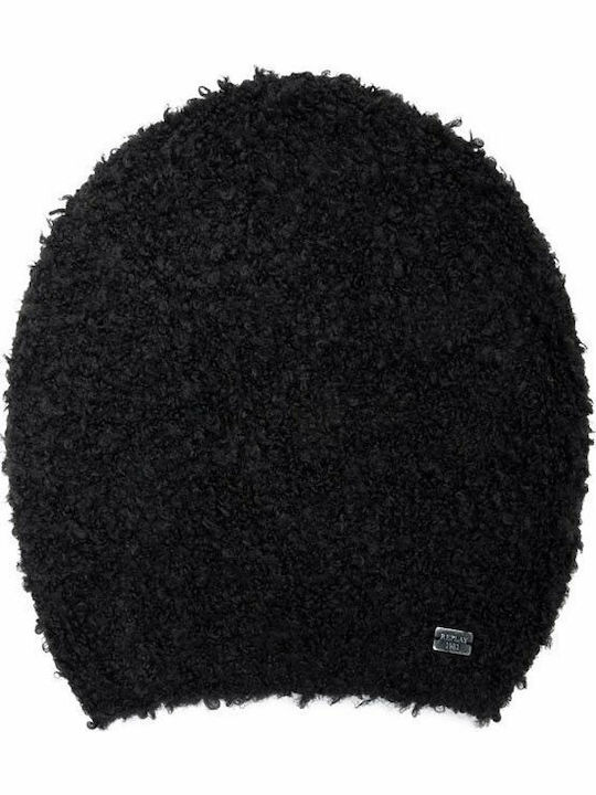 Beanie Γυναικείος Σκούφος Πλεκτός σε Μαύρο χρώμα