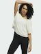 Adidas Primeblue Damen Sport Oversized T-Shirt Schnell trocknend Wonder White