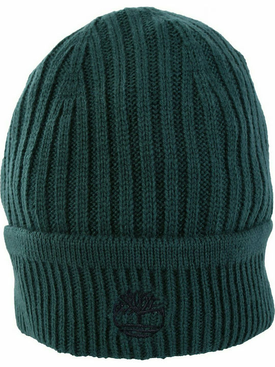 Timberland Beanie Beanie with Rib Knit in Green color