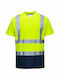 Portwest T-Shirt Εργασίας Κίτρινο με Ανακλαστικές Ταινίες με Αντανακλαστική Ταινία