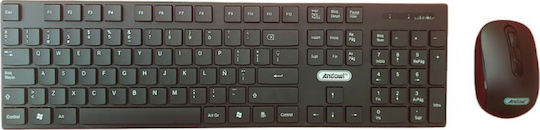 Andowl Q-5003 Fără fir Set tastatură și mouse Engleză US