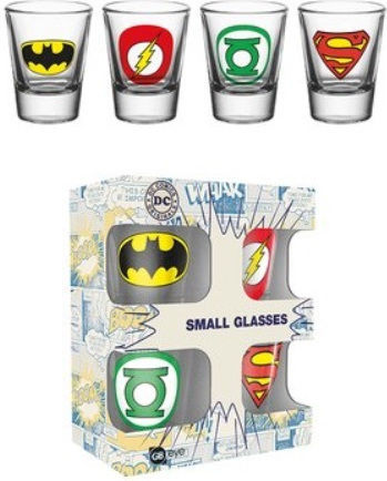 GB eye Comics Logos Σφηνοπότηρα από Γυαλί 4τμχ
