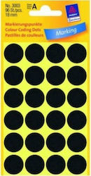 Avery 96Stück Klebeetiketten in Schwarz Farbe 18mm