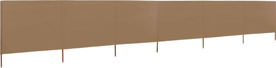 vidaXL Stoffzaunpaneel in Braun Farbe 80cm x 8.0m