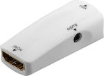 Goobay Convertor HDMI masculin în 3.5mm / VGA feminin Alb 1buc (44794)