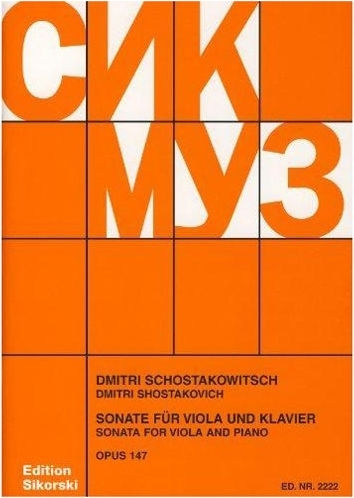 Sikorski Shostakovich - Sonata for Viola and Piano, Op.147 pentru Pian