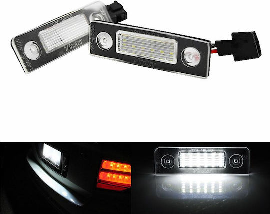 Tuning-Tec Φώτα Πινακίδας Led 12V για Skoda Octavia / Roomster 2τμχ