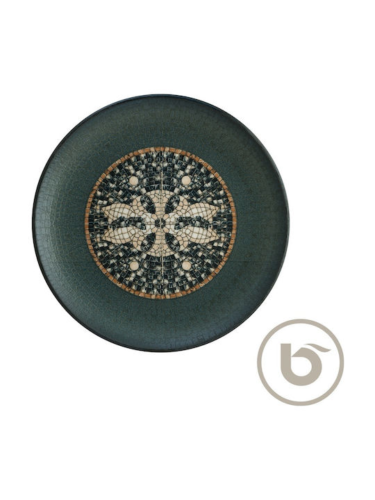 Bonna Mesopotamia Plate Shallow made of Porcelain Anthracite with Diameter 30cm