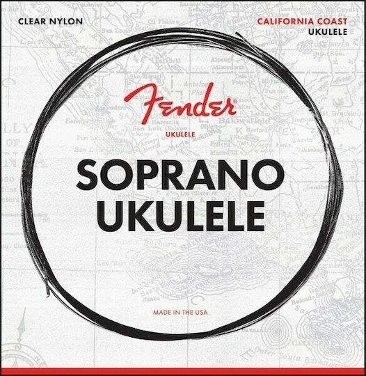 Fender Set Nylon de Corzi pentru Ukulele California Coast Soprano 24 - 34"
