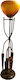 Casa Vogue Floor Lamp H175xW40cm. with Socket for Bulb E27 Honey