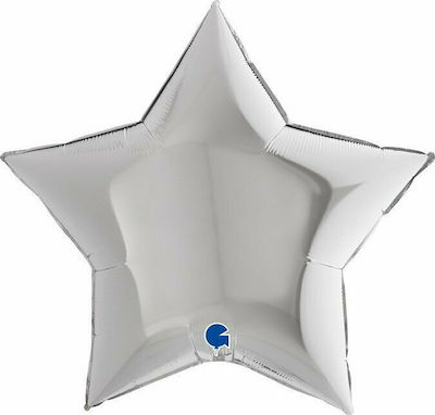 Balloon Foil Jumbo Birthday-Celebration Star Silver 92cm