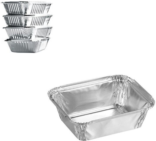 Food Pack Aluminiumbehälter Rechteckig Νο142 (4Stück)