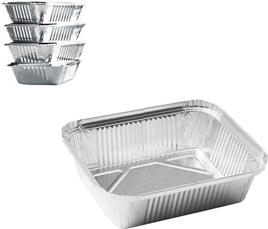 Food Pack Aluminiumbehälter Rechteckig Νο220 (4Stück)