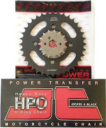 JT Sprockets Chain & Sprocket Kit Honda Astrea Grand HPO-GB Oring for Honda Astrea Grand 110