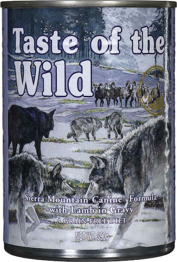 Taste Of The Wild Sierra Mountain Canine Formula Wet Dog Food in Cans with Lamb Grain-Free and Gluten-Free 390g