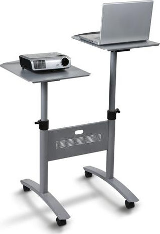 Nobo Projektorhalterung Boden Multimedia Projection Trolley - Twin Platform Gray