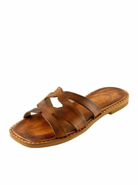 KOUROS LEATHER SANDALS-8-21-B2-B2-COFFEE