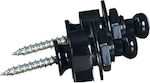 Gewa Fire&Stone Strap Locks String Instrument Accessory in Black Color Gloss Black