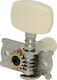 Gewa Gewa Acoustic Guitar Small Body Folk Guitar Tuning Keys Silver Oval Cream Buttons Nickel