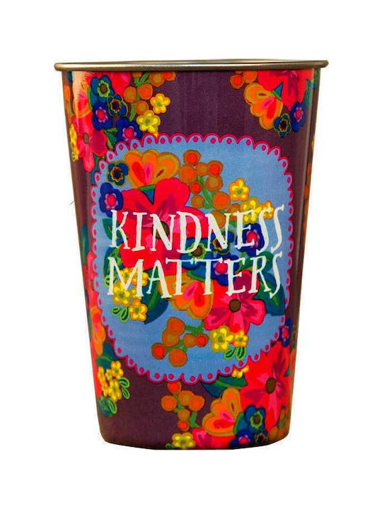Natural Life Kindness Matters Glass Water made of Stainless Steel 500ml 1pcs