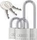 Abus Titalium 64TI/40HB63T Αλουμινένιο Λουκέτο Μακρύλαιμο με Κλειδί Σετ 3τμχ