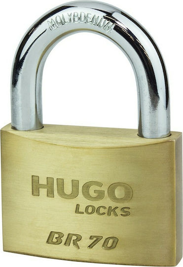 Hugo Locks BR 70 Μπρούτζινο Λουκέτο Πέταλο με Κλειδί 70mm