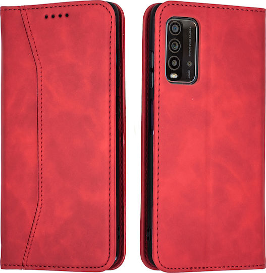 Bodycell PU Leather Портмоне Изкуствена кожа Червен (Redmi 9T)