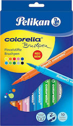 Pelikan Colorella Brushpen Σετ 10 Χρώματα