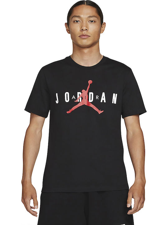 Jordan Wordmark Ανδρικό Αθλητικό T-shirt Κοντομάνικο Μαύρο