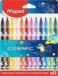 Maped Cosmic Washable Drawing Markers Thin Set 12pcs