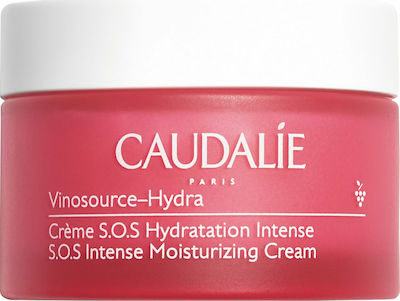 Caudalie Vinosource-Hydra Moisturizing 24h Day/Night Cream Suitable for Normal/Dry Skin with Aloe Vera S.O.S 50ml