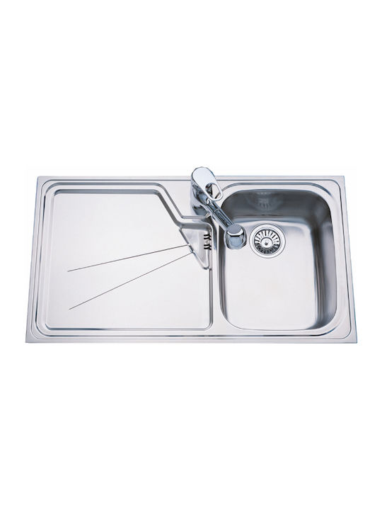 Macart Suter IL-90 Left Drop-In Sink Inox Satin W90xD50cm Silver