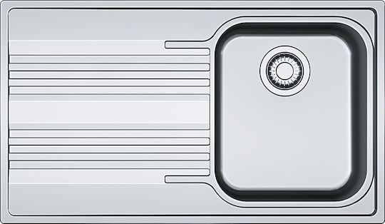 Franke Smart SRX 611-86 3011750102 Rechte Hand Drop-In Spüle Inox Satiniert B86xT50cm Silber